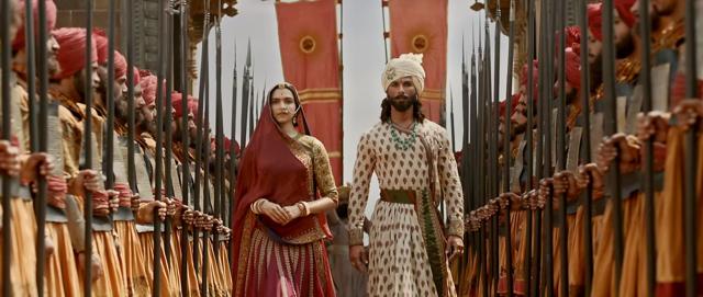 Deepika Padukone and Shahid Kapoor in Padmaavat.