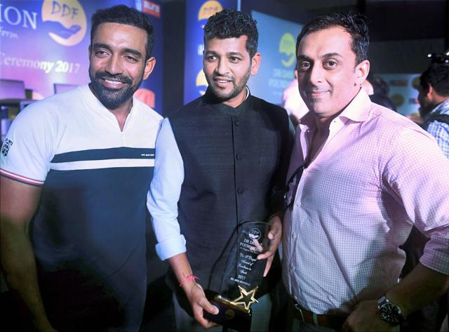 Former Indian cricketers Robin Uthappa, Amol Mazumdar and Rohan Gavaskar at a ceremony in Mumbai recently. (PTI) Former Indian cricketers Robin Uthappa, Amol Mazumdar and Rohan Gavaskar at a ceremony in Mumbai recently. (PTI)
