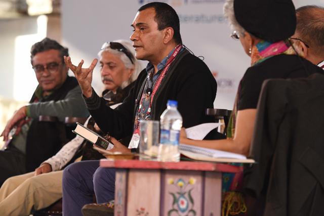 From left: Swapan Dasgupta, Sanjoy K Roy and Sudeep Chakravarty during a session titled Rasogolla Wars on the second day of the JLF at Jaipur’s Diggi Palace. (Raj K Raj/HT PHOTO) From left: Swapan Dasgupta, Sanjoy K Roy and Sudeep Chakravarty during a session titled Rasogolla Wars on the second day of the JLF at Jaipur’s Diggi Palace. (Raj K Raj/HT PHOTO)