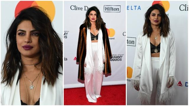 Priyanka Chopra at the pre-Grammys event. Priyanka Chopra at the pre-Grammys event.