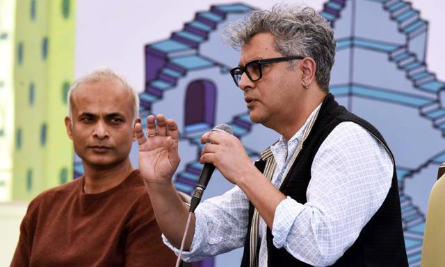 Amitava Kumar in conversation with Manu Joseph. (Raj K Raj/HT PHOTO) Amitava Kumar in conversation with Manu Joseph. (Raj K Raj/HT PHOTO)