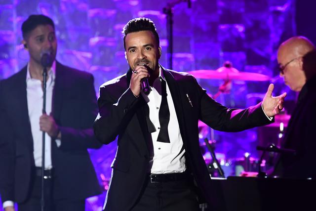Puerto Rican Singer Luis Fonsi performs his song Despacito during the traditional Clive Davis party on the eve of the 60th Annual Grammy Awards on January 28, 2018, in New York. (AFP) Puerto Rican Singer Luis Fonsi performs his song Despacito during the traditional Clive Davis party on the eve of the 60th Annual Grammy Awards on January 28, 2018, in New York. (AFP)