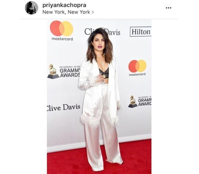 Priyanka topped off her effortlessly sexy silk separates with an assortment of jewellery from Kismet by Milka. (Instagram/ priyankachopra) Priyanka topped off her effortlessly sexy silk separates with an assortment of jewellery from Kismet by Milka. (Instagram/ priyankachopra)