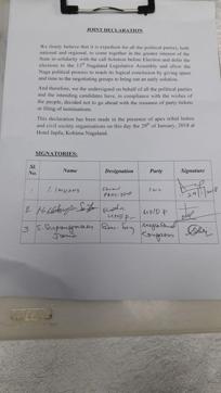 The declaration by the parties The declaration by the parties