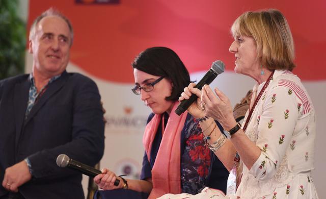From left: Adam Nicolson, Alexandra Harris and Juliet Nicolson during the session titled Vita and Virginia: The True Love Story Behind Orlando. (Raj K Raj/HT PHOTO) From left: Adam Nicolson, Alexandra Harris and Juliet Nicolson during the session titled Vita and Virginia: The True Love Story Behind Orlando. (Raj K Raj/HT PHOTO)