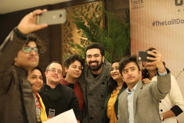Keshav Suri, executive director, The Lalit Suri Hospitality Group with chef Tripani and a group of transgenders .