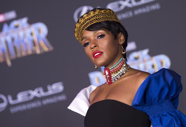 Actress recording artist Janelle Monáe attends the world premiere of Marvel Studios’ Black Panther. (AFP)