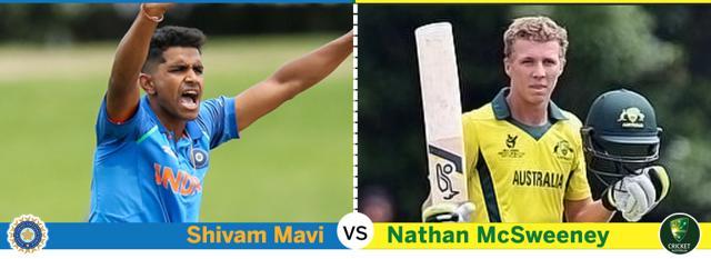 Nathan McSweeney scored 156 for Australia but Shivam Mavi has complimented Nagarkoti’s pace well. (HT Photo) Nathan McSweeney scored 156 for Australia but Shivam Mavi has complimented Nagarkoti’s pace well. (HT Photo)
