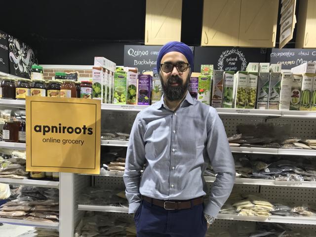 Gurmeet Singh, apniroots co-founder, saw a business opportunity after noticing that Indian stores selling groceries were “overpopulated” and owners “often didn’t seem to care” about service. (Image courtesy: apniroots.com) Gurmeet Singh, apniroots co-founder, saw a business opportunity after noticing that Indian stores selling groceries were “overpopulated” and owners “often didn’t seem to care” about service. (Image courtesy: apniroots.com)