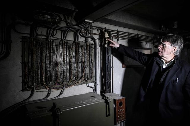 French historian Clive Lamming in the World War II bunker. (AFP) French historian Clive Lamming in the World War II bunker. (AFP)