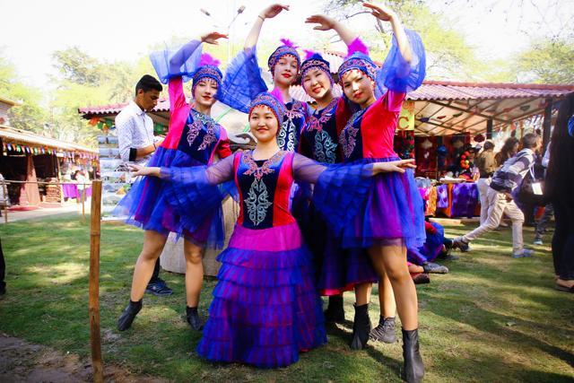 A group of performers from Kyrgyzstan. (Raajessh Kashyap/HT)