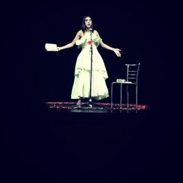 Poet Rupi Kaur performed spoken word poetry in Delhi recently. Poet Rupi Kaur performed spoken word poetry in Delhi recently.