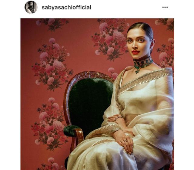 Sabyasachi - Deepika Padukone in Sabyasachi. Star Cover for VOGUE India  November 2016. The Benares Story. Styled and Creative Direction by  Sabyasachi. #DeepikaPadukone #SabyasachiOfficial #VogueIndia