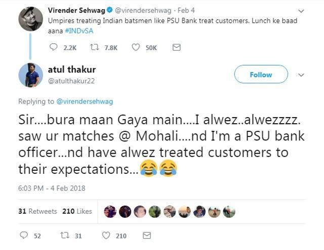 His tweet, however, irked a few bankers. (Twitter) His tweet, however, irked a few bankers. (Twitter)