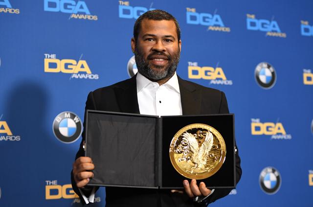 Director Jordan Peele, winner of the First-Time Feature Award for Get Out poses in the press room at the 2018 DGA Awards at the Beverly Hilton, on February 3, 2018, in Beverly Hills, California. (AFP) Director Jordan Peele, winner of the First-Time Feature Award for Get Out poses in the press room at the 2018 DGA Awards at the Beverly Hilton, on February 3, 2018, in Beverly Hills, California. (AFP)