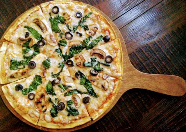 Keto-rich pizza has a base made with ragi, gram, almond and rice flour. Keto-rich pizza has a base made with ragi, gram, almond and rice flour.