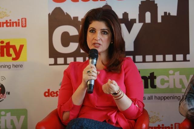 Twinkle Khanna was at her wittiest best when she came to meet the winners of the HT City Stars In The City contest. (Amal KS/ HT)