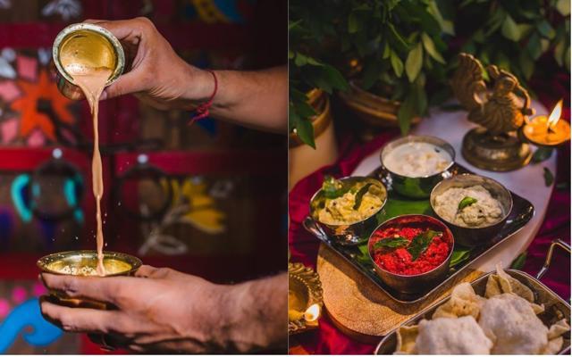 (Left) Our attendant made a spectacular show of pouring the coffee from the tumbler to the dabara; the four extra chutneys were intriguing and they not only looked good, but they were also an epicurean delight. (Photo: Facebook.com/MadrasDiariesRestaurant) (Left) Our attendant made a spectacular show of pouring the coffee from the tumbler to the dabara; the four extra chutneys were intriguing and they not only looked good, but they were also an epicurean delight. (Photo: Facebook.com/MadrasDiariesRestaurant)