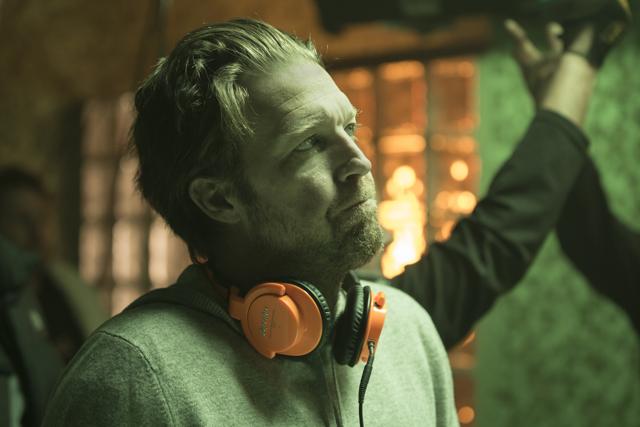 Director David Leitch on the set of Atomic Blonde.