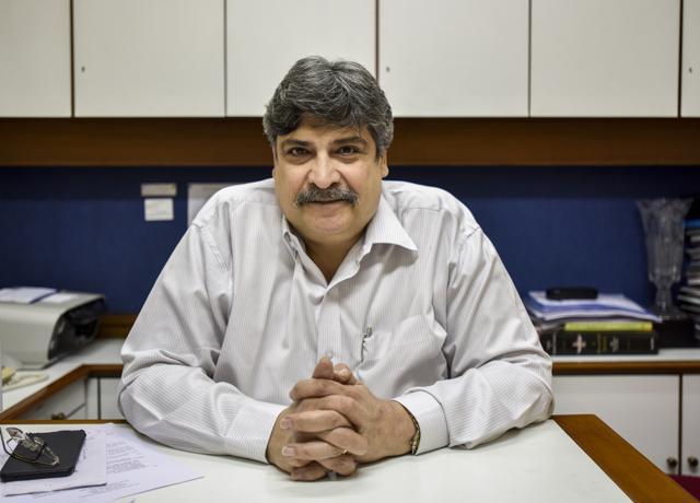 Noshir Dadrawala, a specialist in charity law, Mumbai, at his office in Mumbai. (Kunal Patil/HT PHOTO)