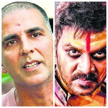 The Tamil movie Kanchana 2 (right) will be remade, with Akshay Kumar cast in the Hindi film.