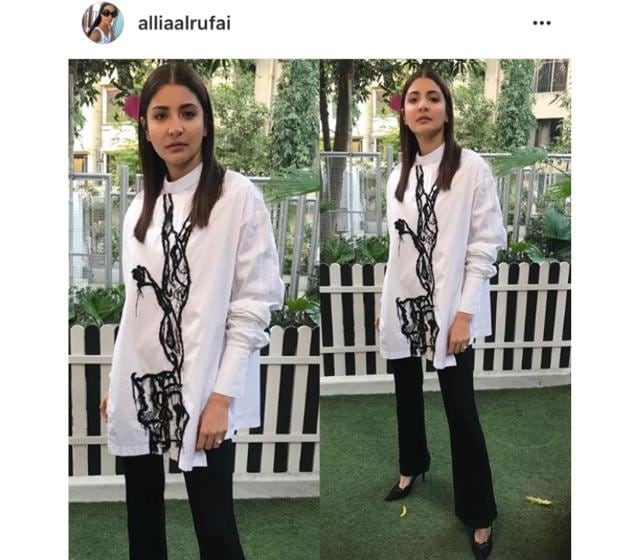 Anushka Sharma wore two very different monochrome outfits. See pictures | Fashion Trends Anushka Sharma wore two very different monochrome outfits. See pictures | Fashion Trends