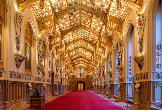 St George's Hall, at Windsor Castle, where Prince Harry and Meghan Markle will hold a reception after their wedding. (REUTERS)