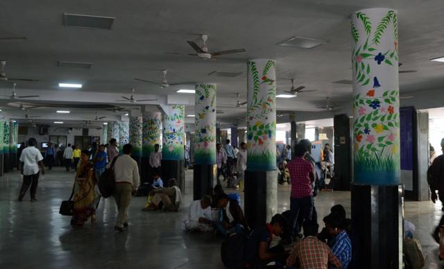 The students worked after school hours and completed the paintings within a week, under the guidance of their art teacher. (Rishikesh Choudhary/ HT Photo) The students worked after school hours and completed the paintings within a week, under the guidance of their art teacher. (Rishikesh Choudhary/ HT Photo)