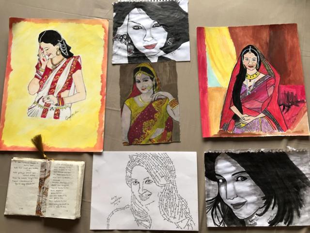 Some of the sketches that Dr Gayatri Rao has made for Saumya. Some of the sketches that Dr Gayatri Rao has made for Saumya.
