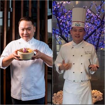 Chef Fuhai and chef Jian Wei Lee. Chef Fuhai and chef Jian Wei Lee.