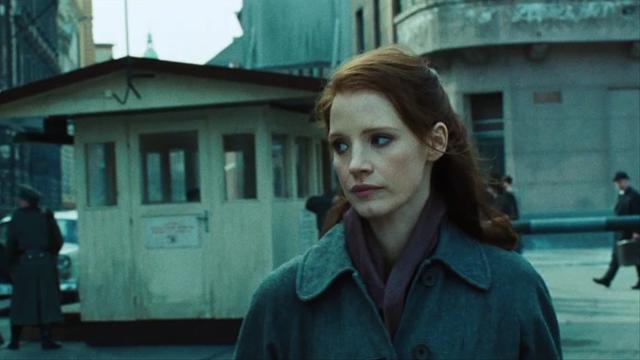 Jessica Chastain in a still from The Debt.