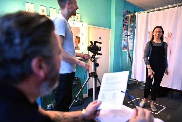 Marc French interviews a potential model. (AFP) Marc French interviews a potential model. (AFP)