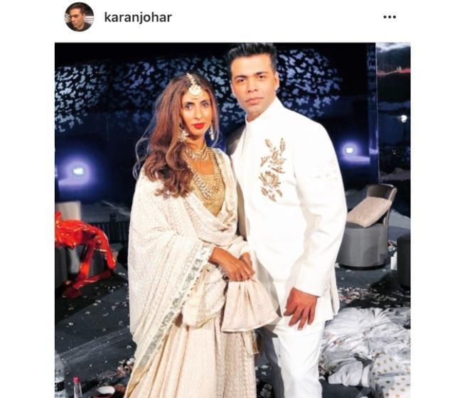Shweta Bachchan Nanda with filmmaker Karan Johar. (Instagram/ karanjohar)
