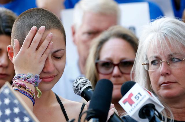 Marjory Stoneman Douglas High School student Emma Gonzalez reacts during her speech at a rally for gun control at the Broward County Federal Courthouse in Fort Lauderdale, Florida. (AFP File Photo) Marjory Stoneman Douglas High School student Emma Gonzalez reacts during her speech at a rally for gun control at the Broward County Federal Courthouse in Fort Lauderdale, Florida. (AFP File Photo)