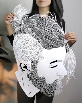 Ahmedabad-based artist Parth Kothekar’s paper art resembles inverse stencil graffiti.
