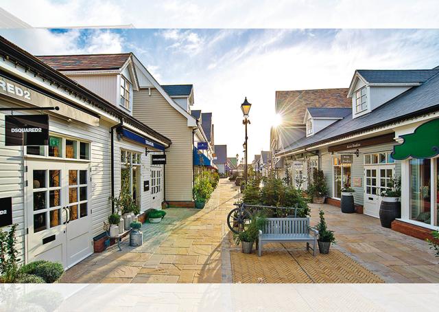 Bicester Village, which has over 160 international designer boutiques along with restaurants and cafés