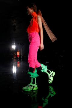 A model presents a creation from the Prada Autumn/Winter 2018 women collection. (REUTERS) A model presents a creation from the Prada Autumn/Winter 2018 women collection. (REUTERS)