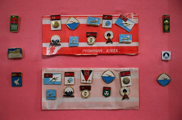 Pin badges on display. (Courtesy: Hannah McKay )