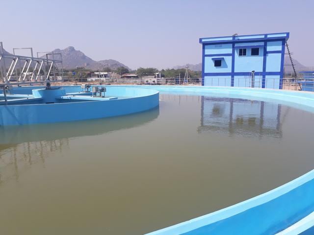 The water treatment plant at S Lingotam village in Nalgonda district. (HT Photo) The water treatment plant at S Lingotam village in Nalgonda district. (HT Photo)