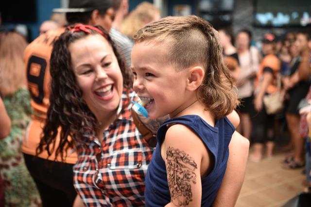 A child sports a mullet haircut. (AFP) A child sports a mullet haircut. (AFP)