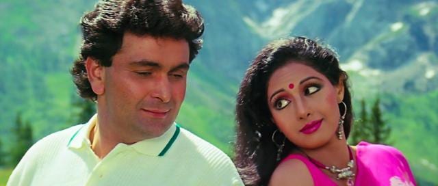 With Rishi Kapoor in Chandni. With Rishi Kapoor in Chandni.