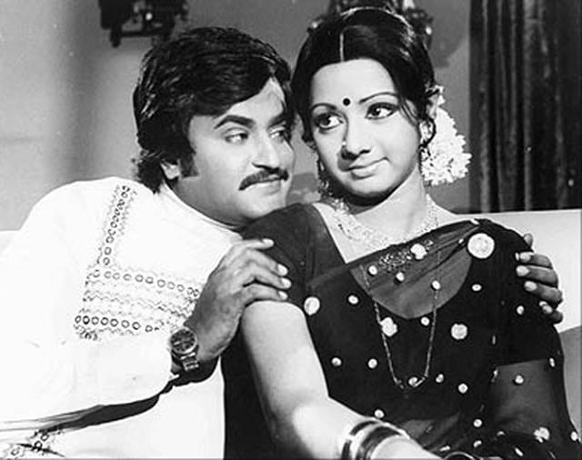 With Rajinikanth in Moondru Mudichu. With Rajinikanth in Moondru Mudichu.