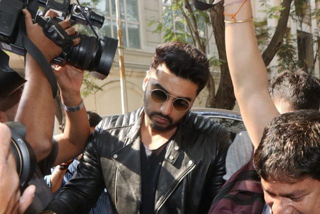 Arjun Kapoor arrives at the residence of Anil Kapoor. (PTI) Arjun Kapoor arrives at the residence of Anil Kapoor. (PTI)
