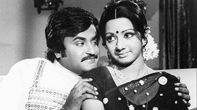 With Rajinikanth in Moondru Mudichu. With Rajinikanth in Moondru Mudichu.