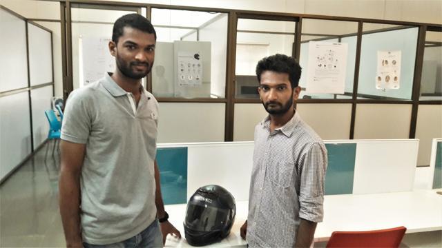 The smart helmet, designed by a team from Sahyadri College of Engineering & Management, Mangalore, alerts an emergency contact in case of an accident. The smart helmet, designed by a team from Sahyadri College of Engineering & Management, Mangalore, alerts an emergency contact in case of an accident.