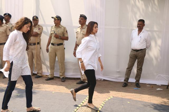 Malaika Arora at celebration sports club to pay her last respects to the late actor Sridevi in Mumbai on Feb 28, 2018. (IANS) Malaika Arora at celebration sports club to pay her last respects to the late actor Sridevi in Mumbai on Feb 28, 2018. (IANS)
