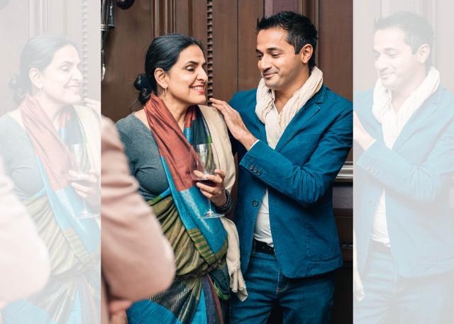 The host of the evening, Siddharth, making artist Bharti Kher feel comfortable (Naina Redhu) The host of the evening, Siddharth, making artist Bharti Kher feel comfortable (Naina Redhu)