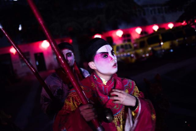 Villagers represent legendary figures for the She Huo festival. (AFP) Villagers represent legendary figures for the She Huo festival. (AFP)