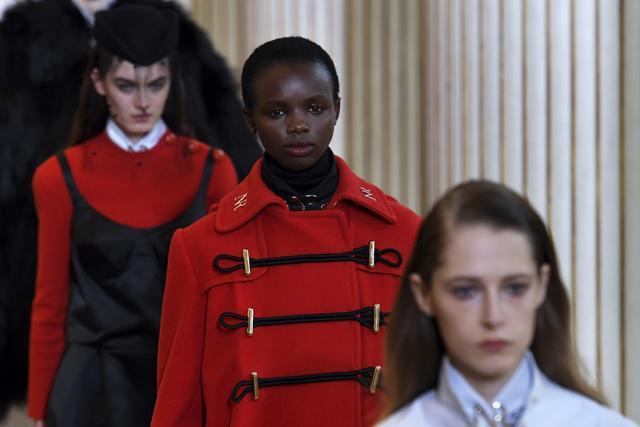 Models present creations for Nina Ricci. (AFP) Models present creations for Nina Ricci. (AFP)