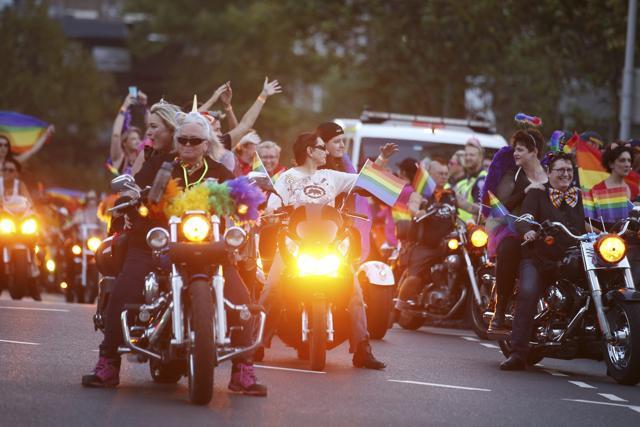 Participants known as "Dykes on Bikes" prepare to lead out the annual Gay and Lesbian Mardi Gras parade. (AP/PTI) Participants known as "Dykes on Bikes" prepare to lead out the annual Gay and Lesbian Mardi Gras parade. (AP/PTI)